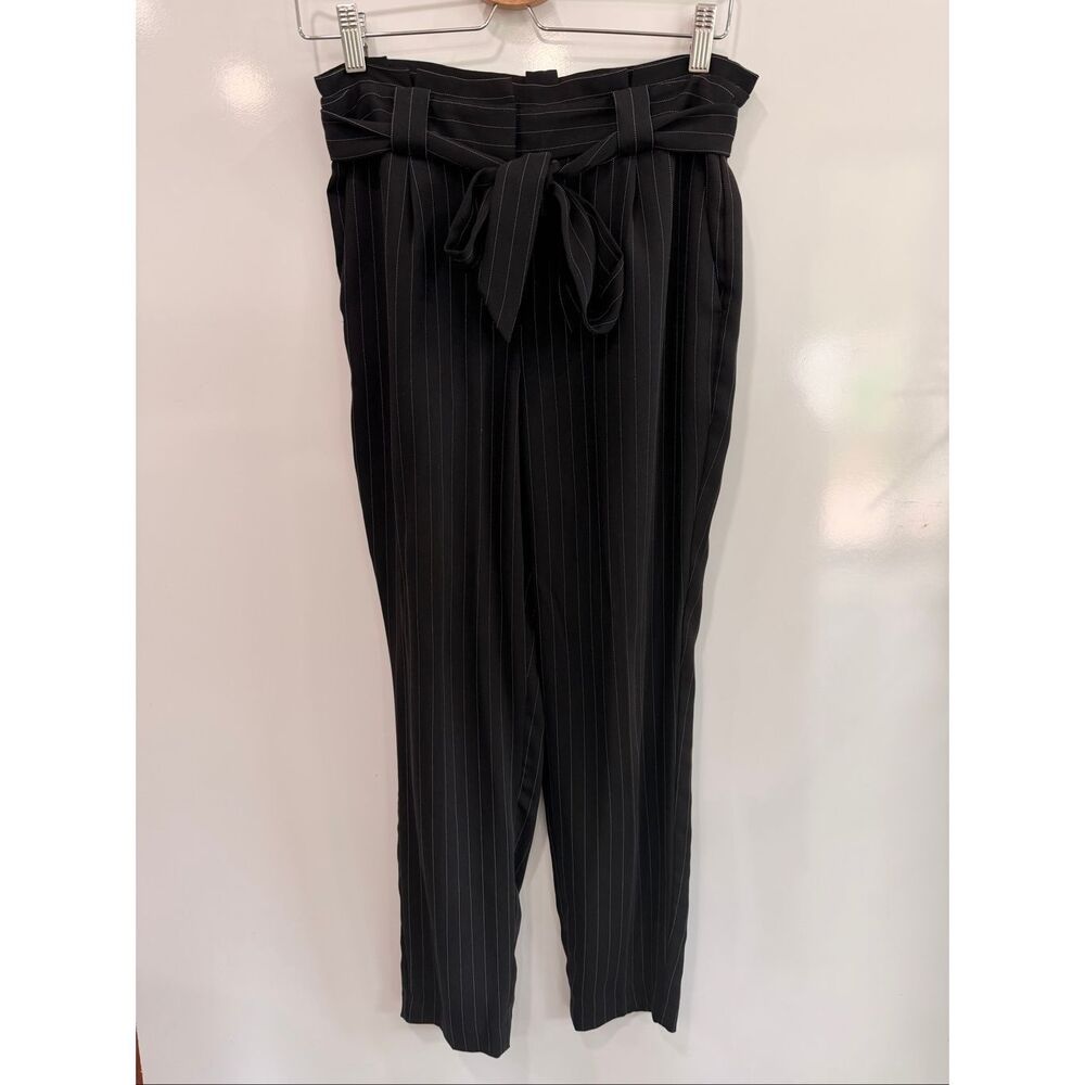 Express Size‎ 6 Pinstripe High Rise Paper Bag Pant